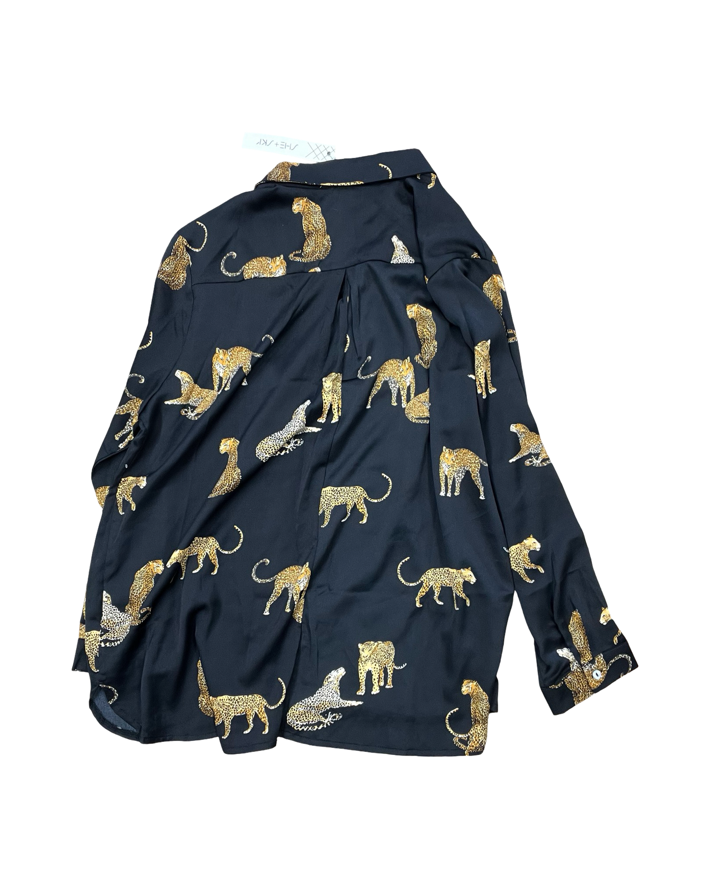 Blouse Ls By She + Sky In Black, Size:L