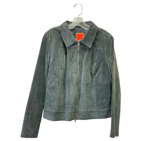 Jacket Leather By Isaac Mizrahi Target In Grey, Size:Xl