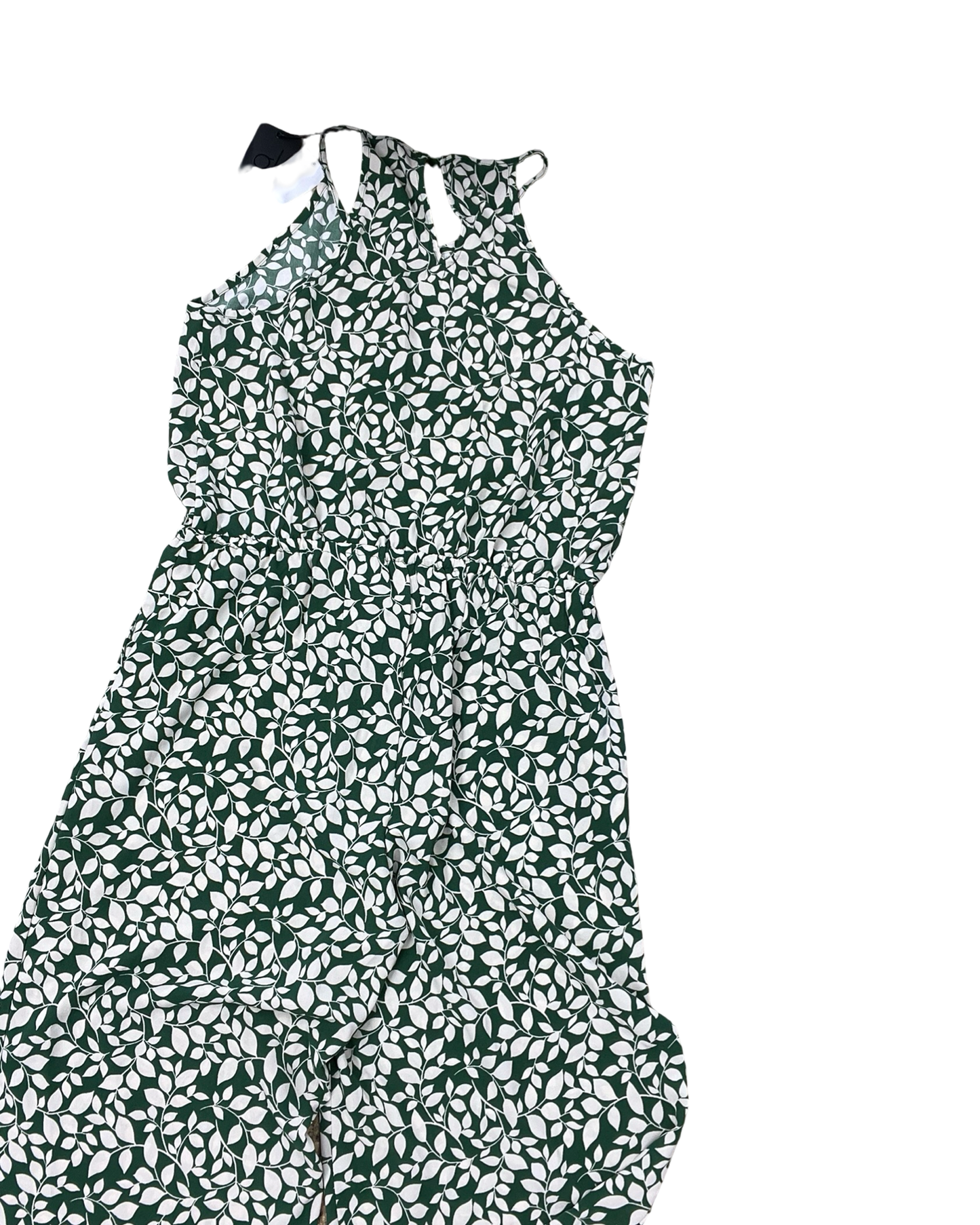 Jumpsuit By Clothes Mentor In Green & White, Size:L