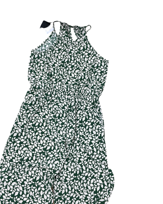Jumpsuit By Clothes Mentor In Green & White, Size:L