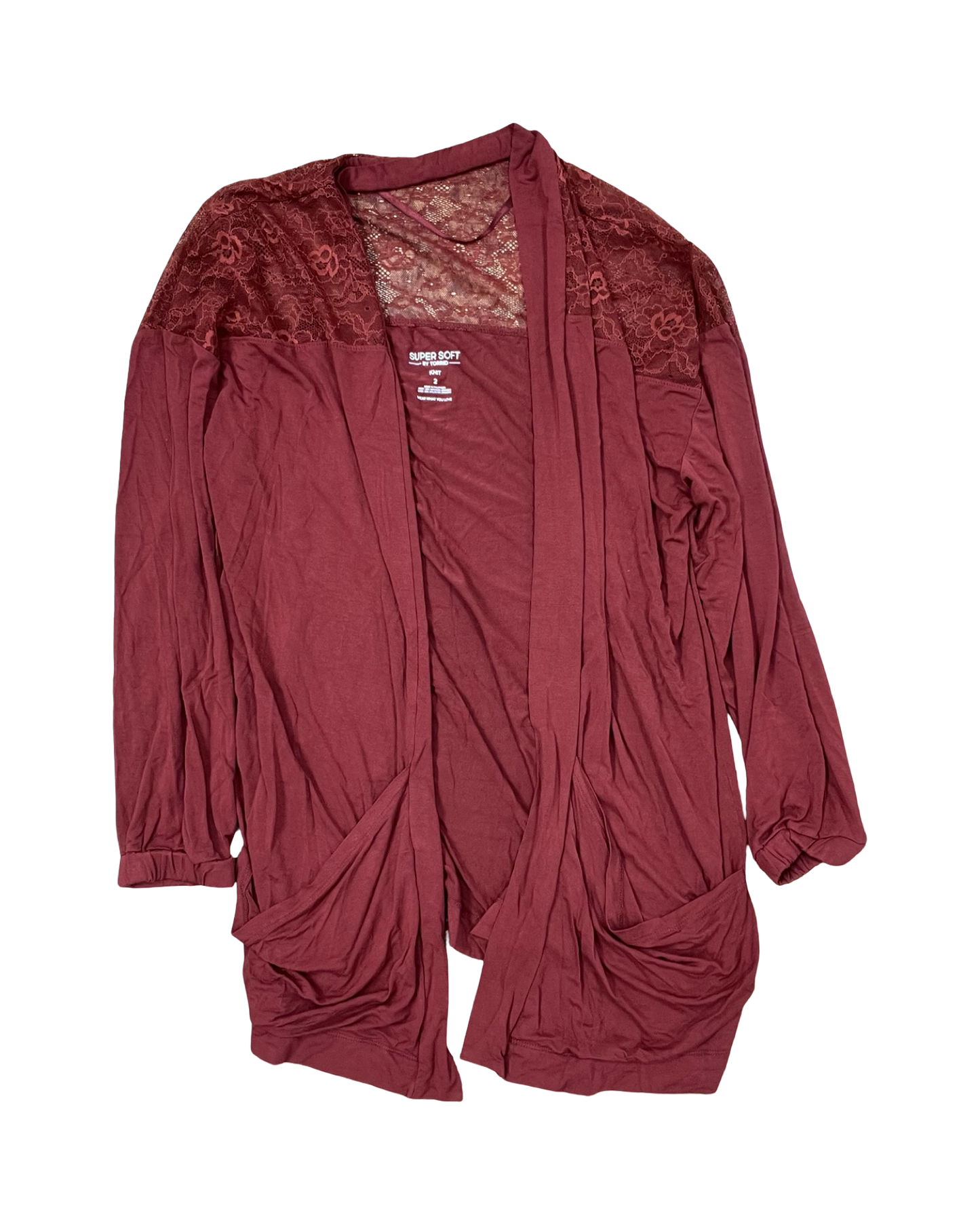 Cardigan By Torrid In Maroon, Size:2X