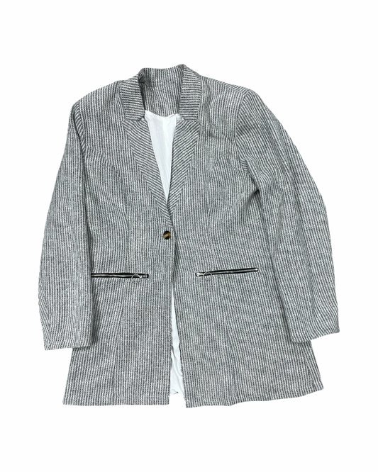 Blazer By Clothes Mentor In Grey, Size:L