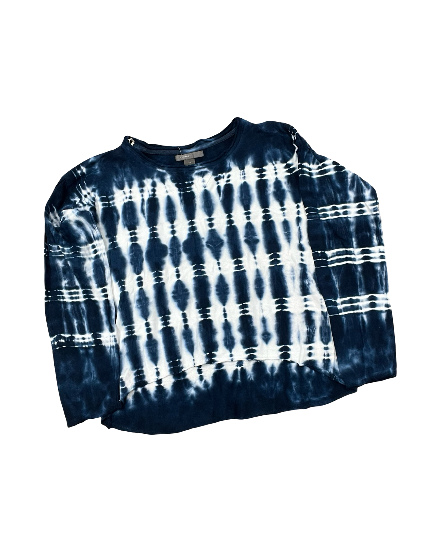 Top Ls By Clothes Mentor In Blue & White, Size:M