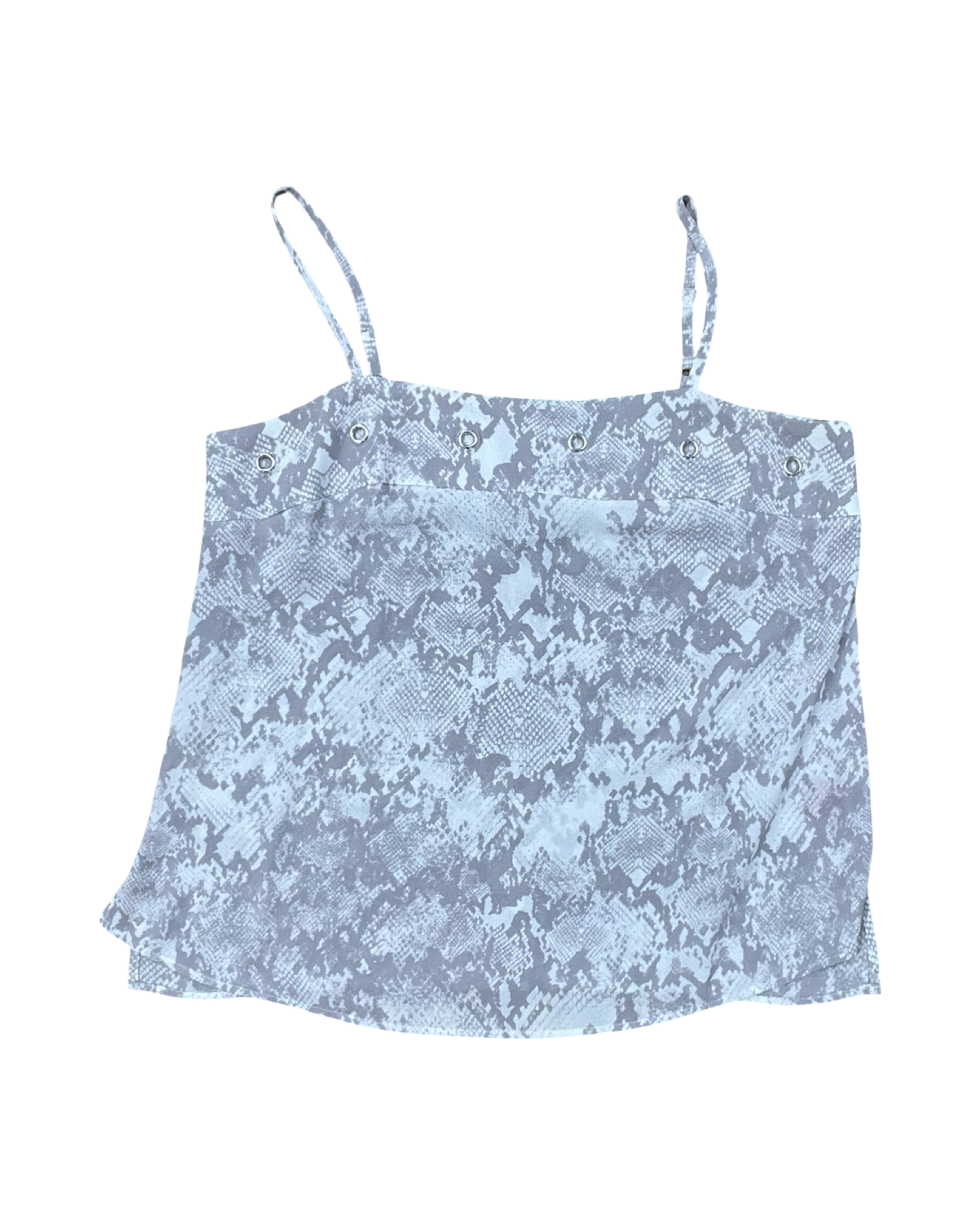 Top Sleeveless By Jennifer Lopez In Grey & White, Size:M