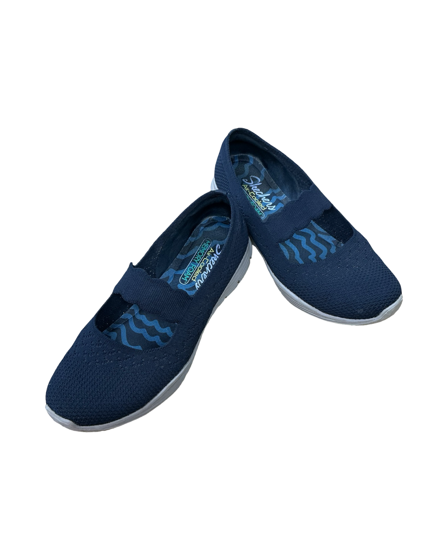 Shoes Flats By Skechers In Navy, Size:7