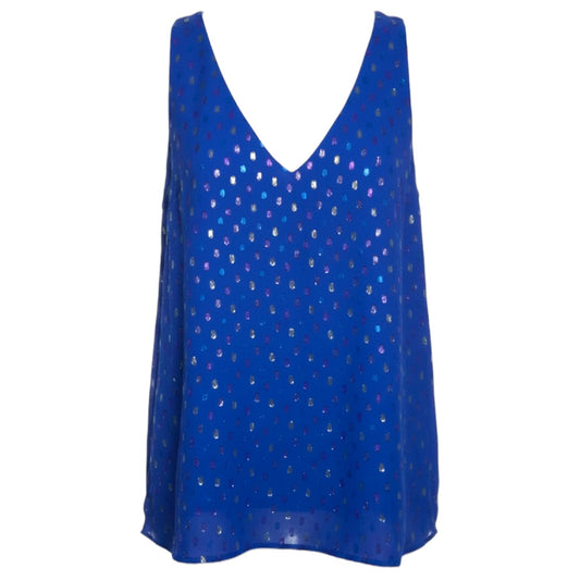 Silk Metallic Top Sleeveless Designer By Lilly Pulitzer In Multi-colored, Size: M