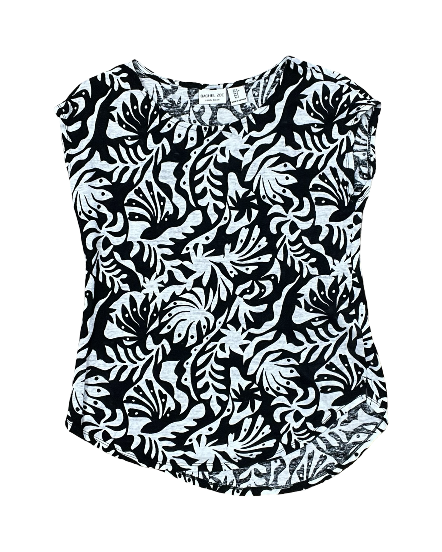 Top Sleeveless By Rachel Zoe In Black & White, Size:S