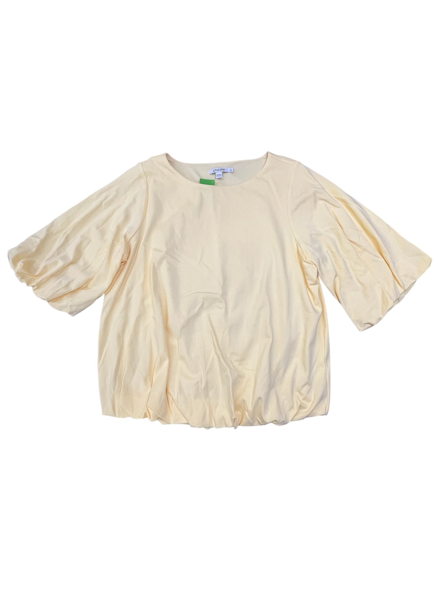 Blouse Ss By Chicos In Yellow, Size:M