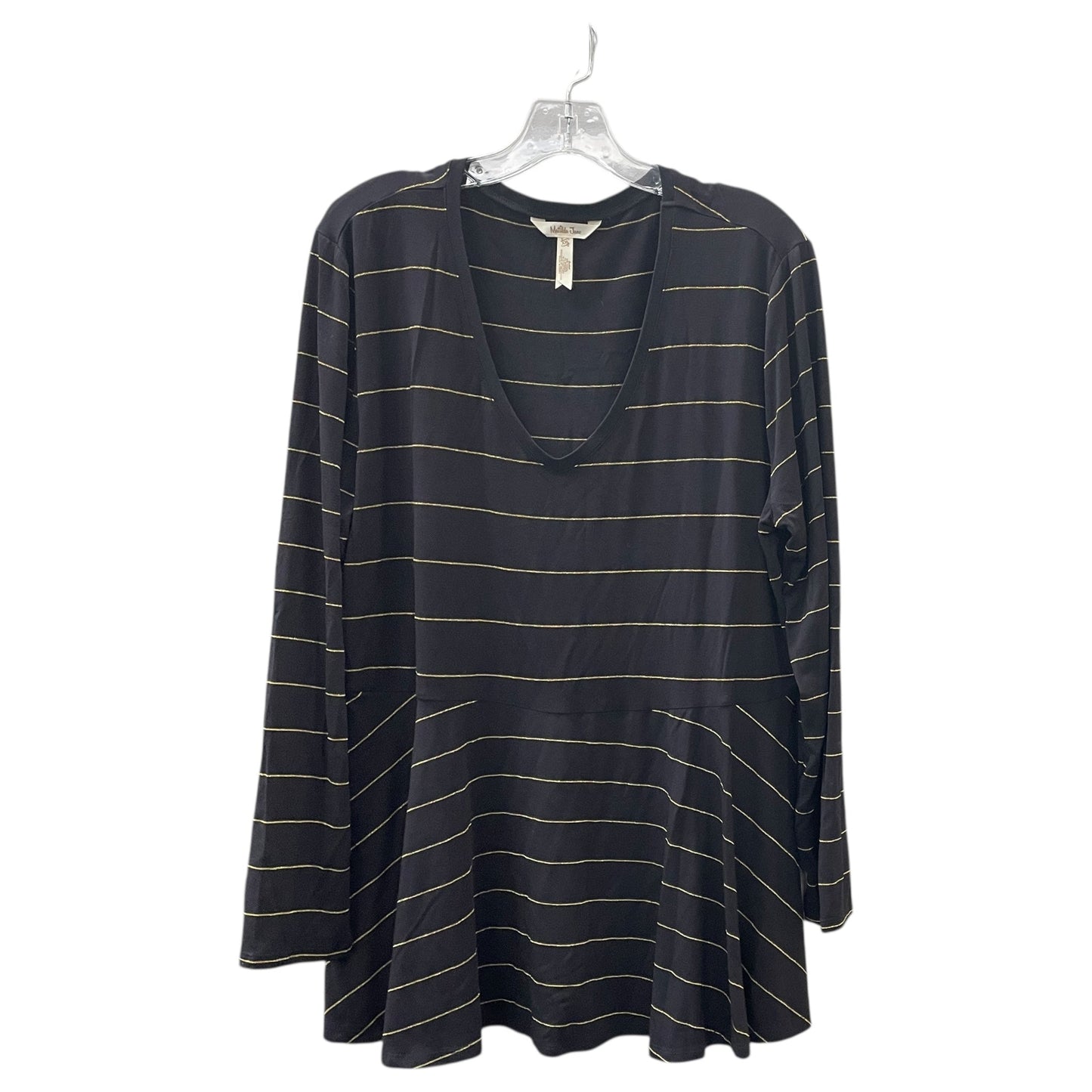 Top Ls By Matilda Jane In Black & Gold, Size:1X