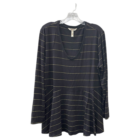 Top Ls By Matilda Jane In Black & Gold, Size:1X