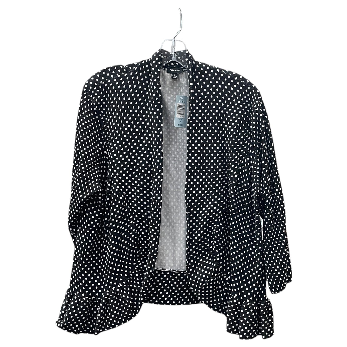 Sweater Cardigan By Torrid In Black & White, Size:2X
