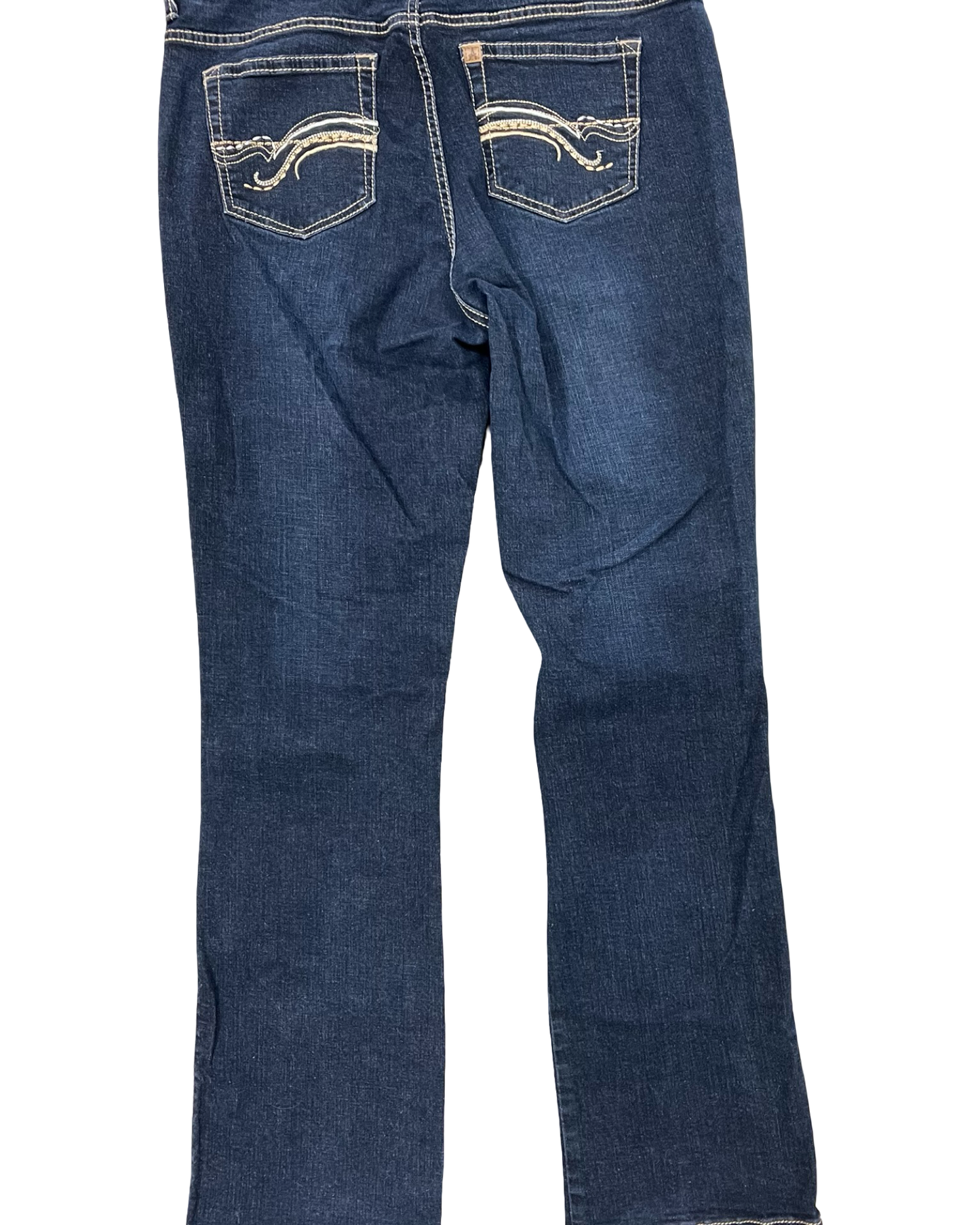 Jeans Boot Cut By Aura In Blue Denim, Size:14L