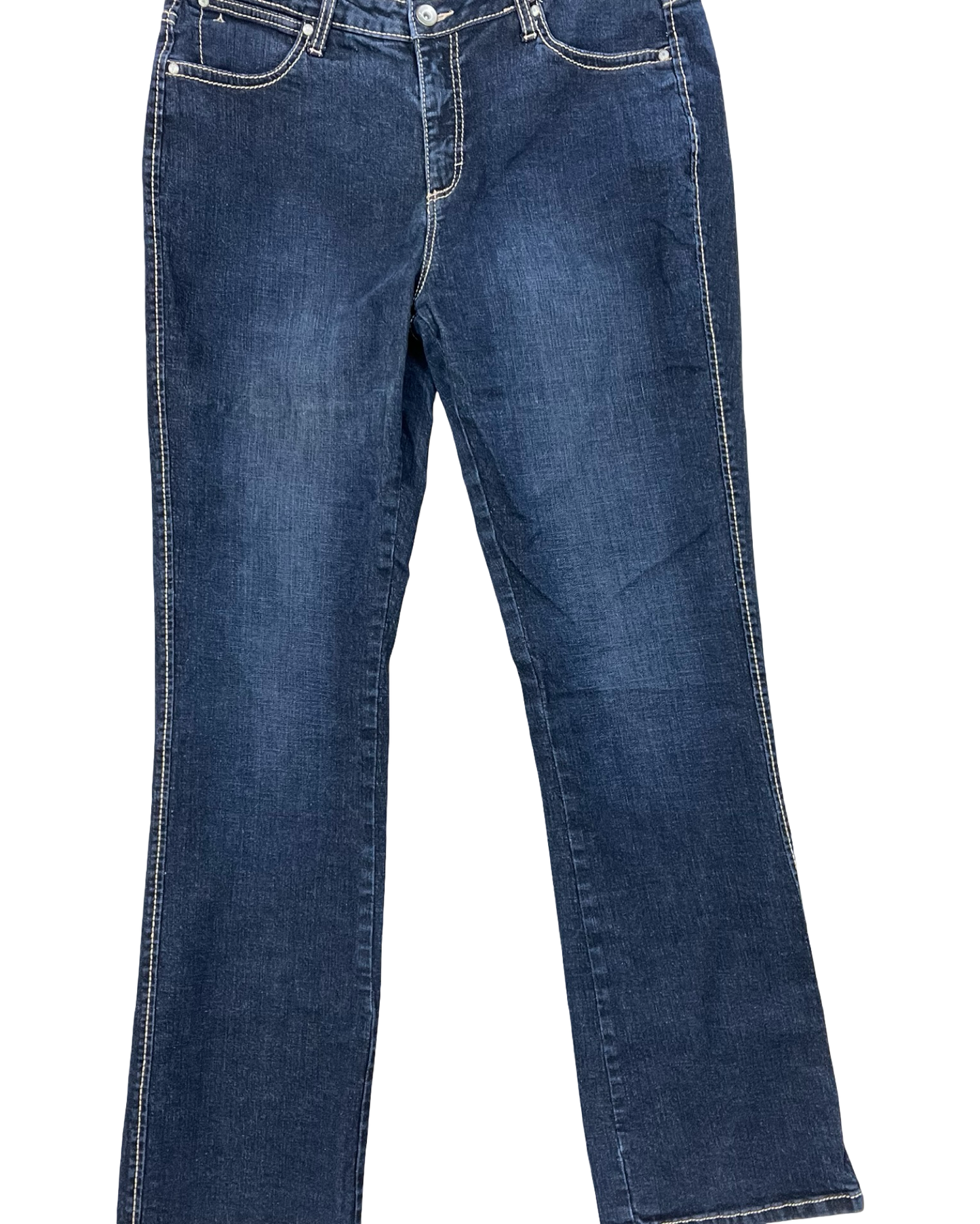 Jeans Boot Cut By Aura In Blue Denim, Size:14L