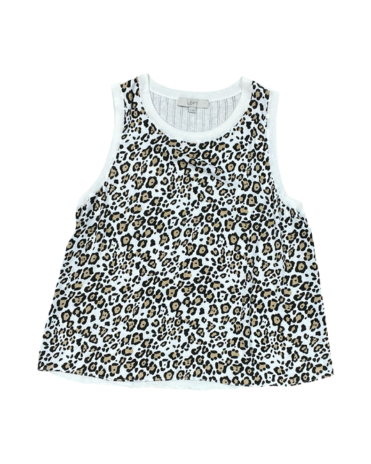 Top Sleeveless By Loft In Animal Print, Size:Xl
