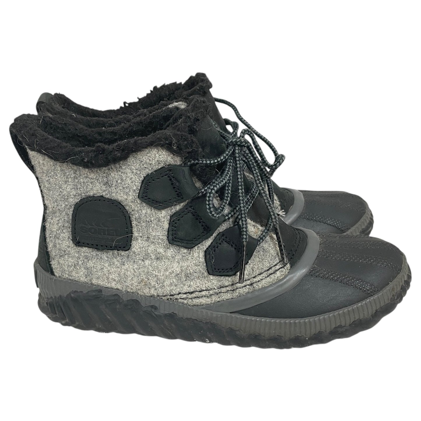 Boots Snow By Sorel In Black & Grey, Size:6