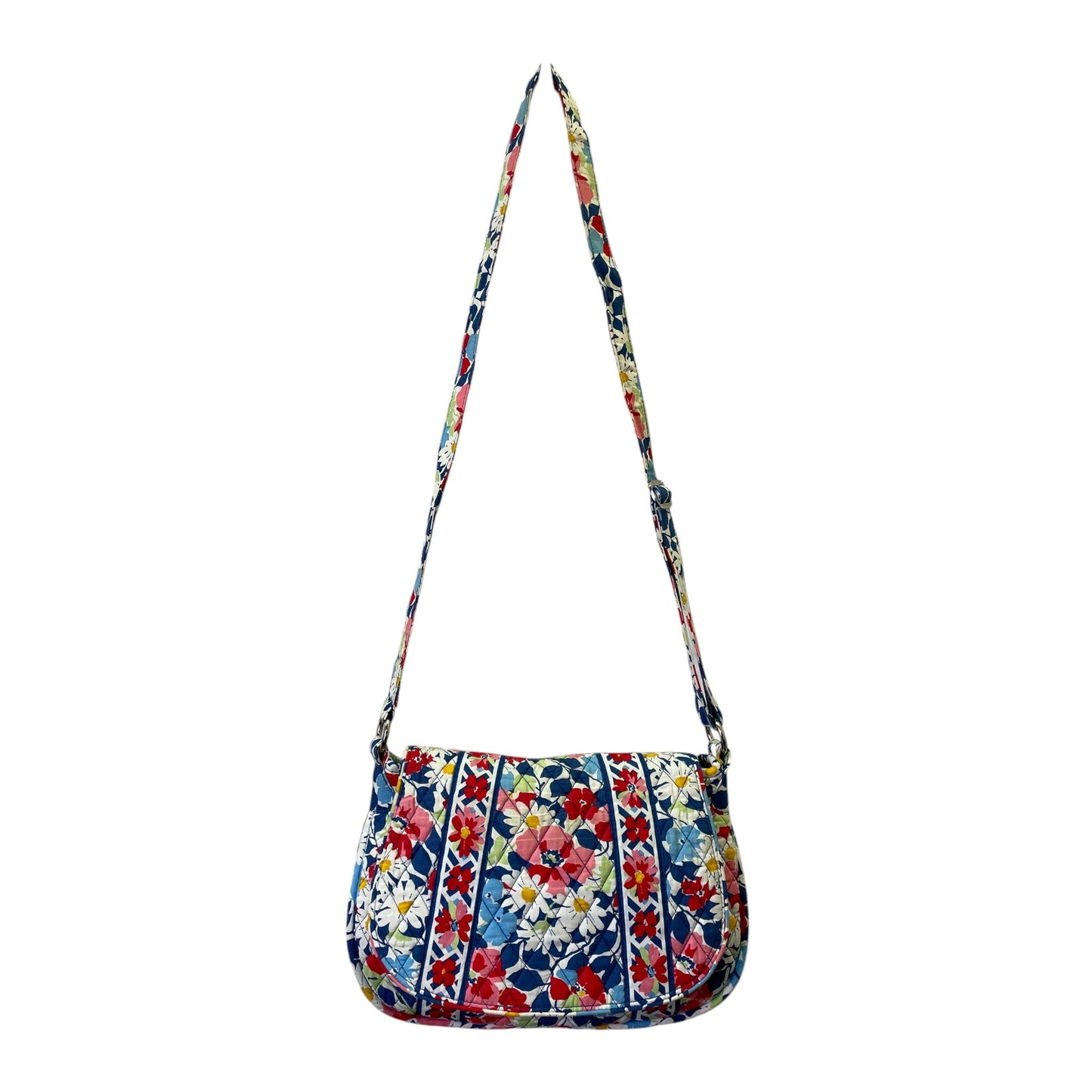 Handbag By Vera Bradley In Blue & Red & White, Size:Medium