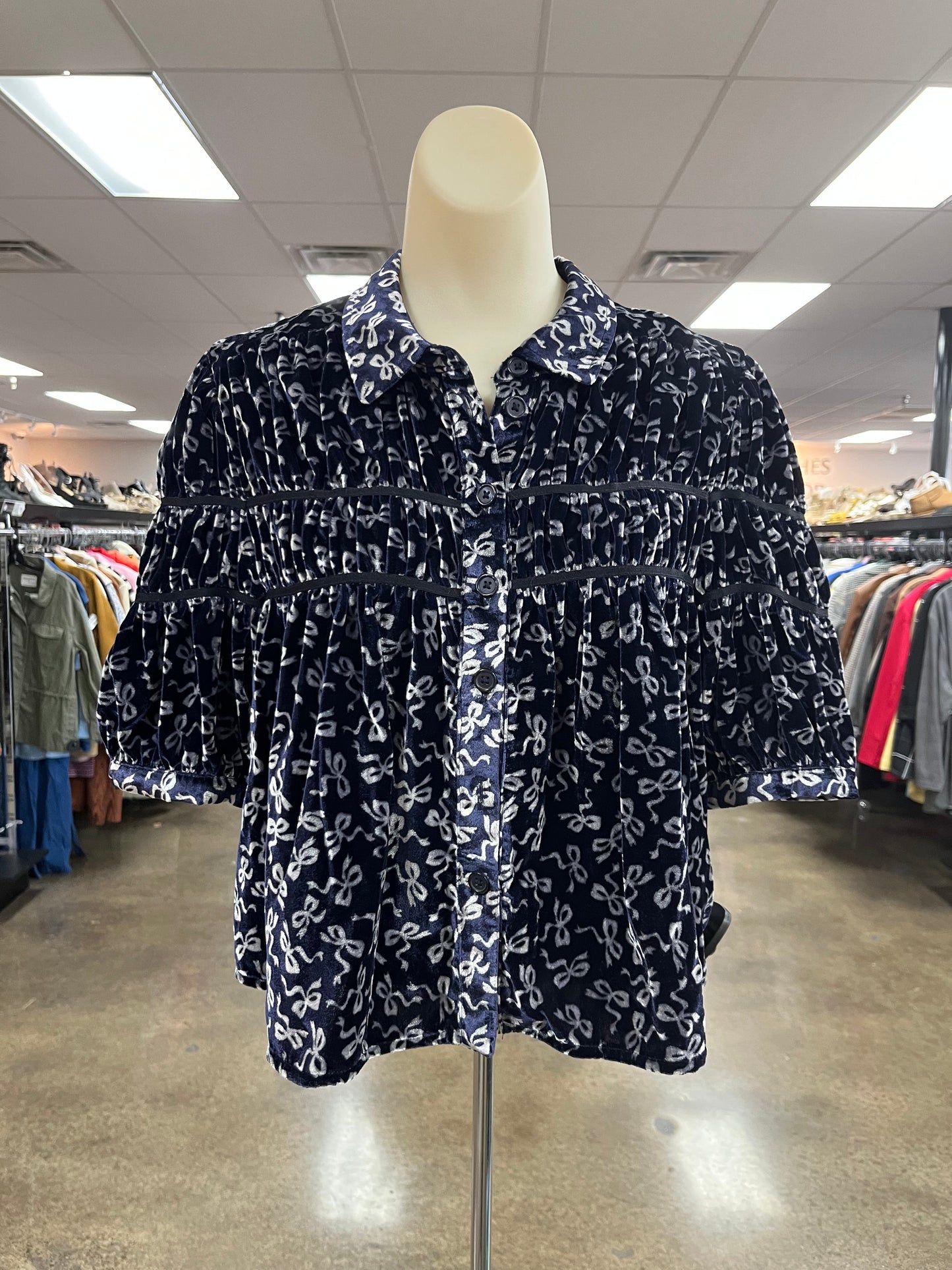 Top Ss By Maeve In Blue, Size:Lp