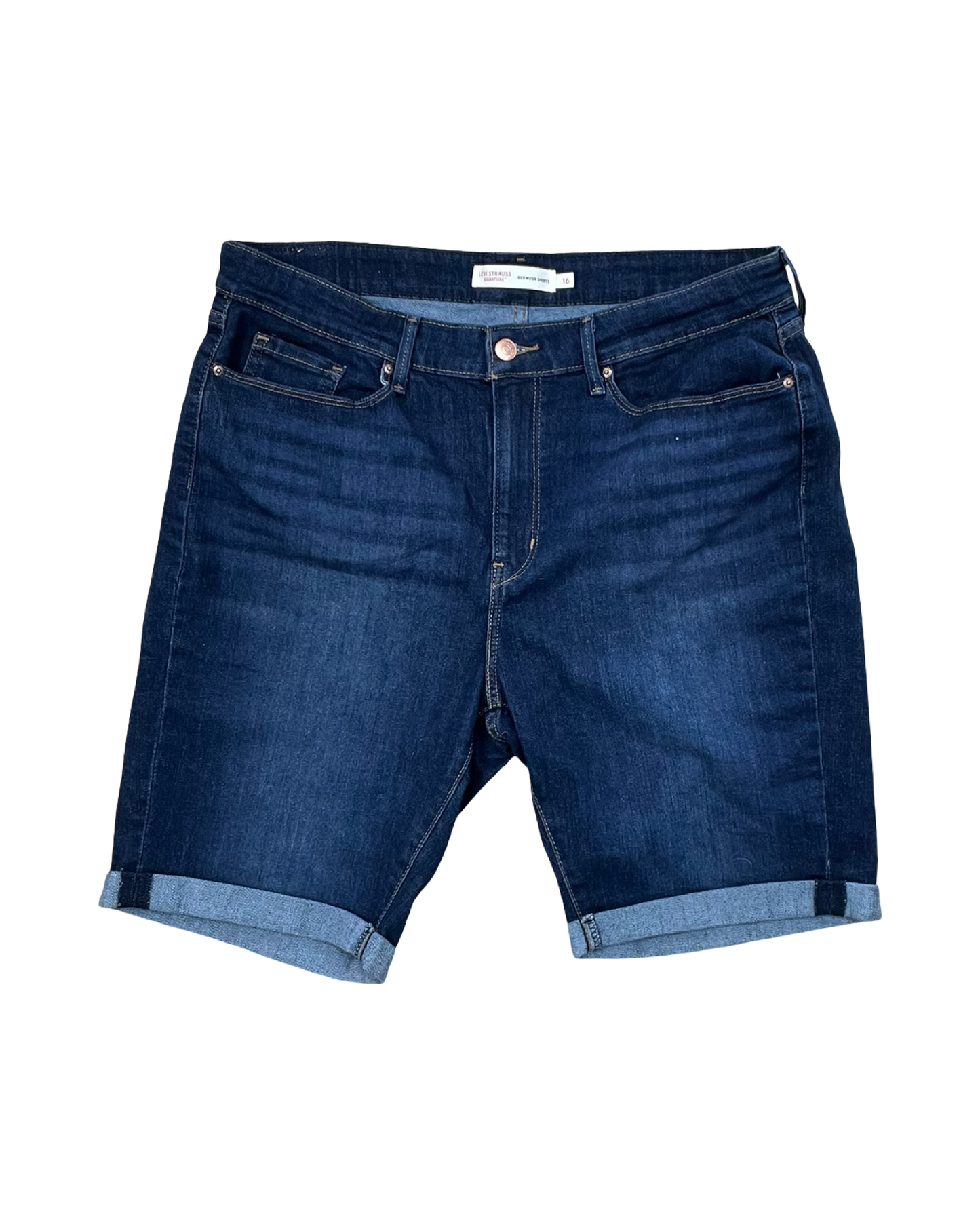 Shorts By Levis In Blue Denim, Size:16