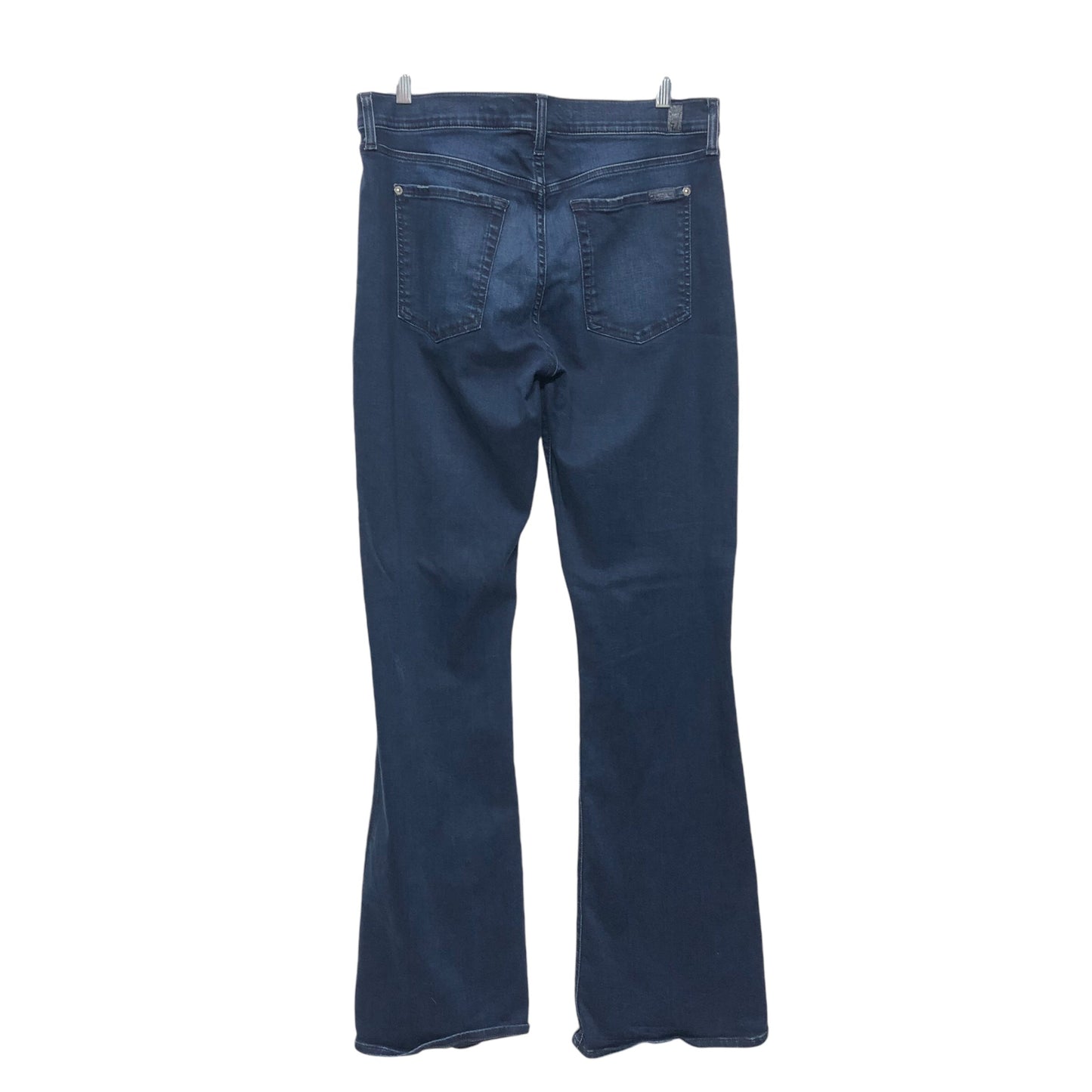 Jeans Flared By 7 For All Mankind In Blue Denim, Size:14