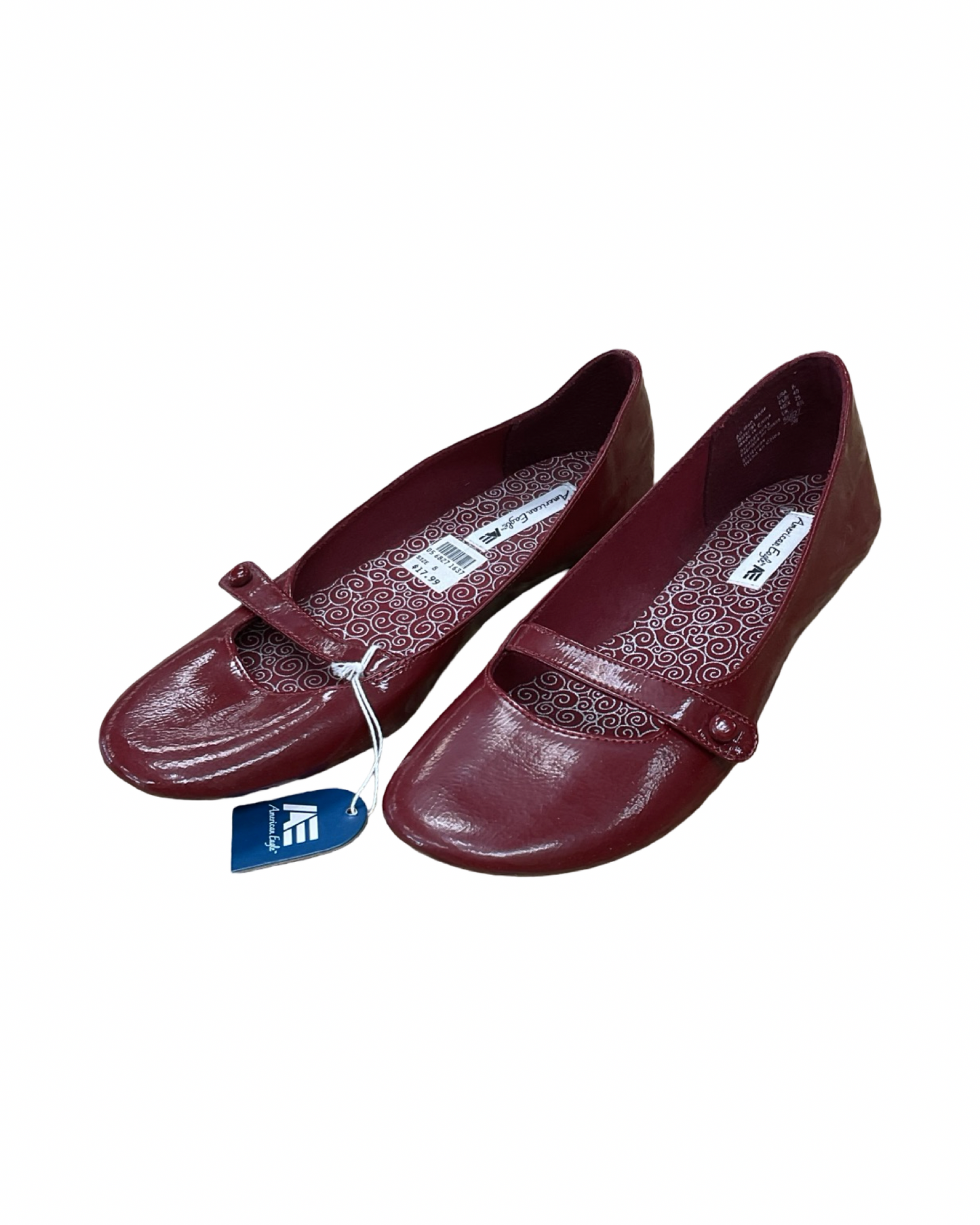 Shoes Flats By American Eagle In Maroon, Size:8