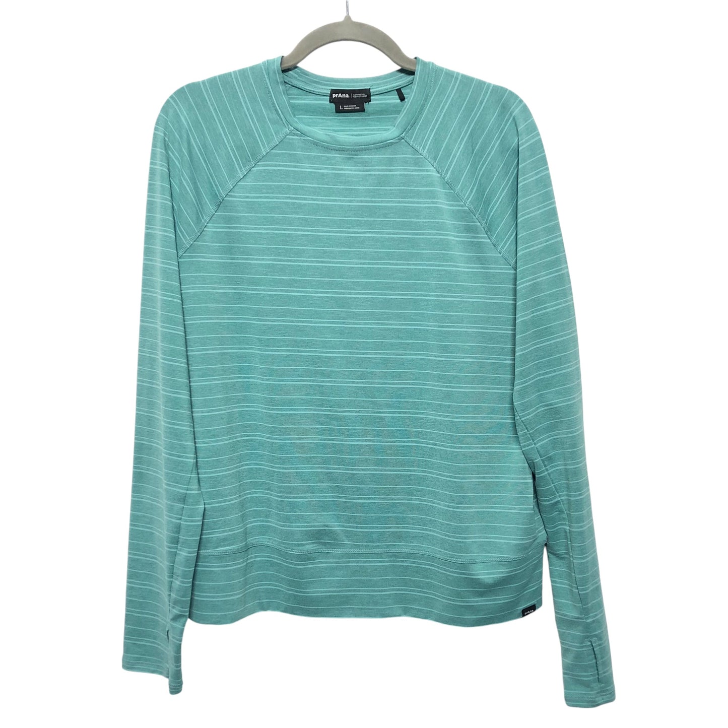 Athletic Top Ls Crewneck By Prana In Green, Size:L