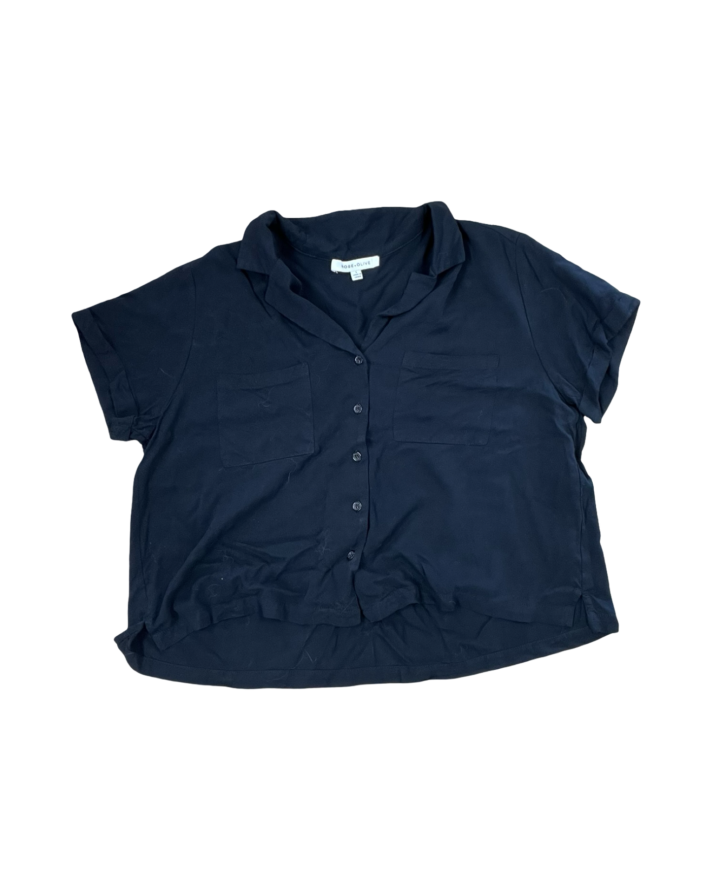 Blouse Ss By Rose And Olive In Black, Size:L
