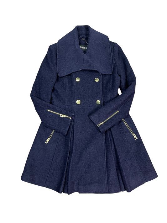 Coat Peacoat By Guess In Navy, Size:M