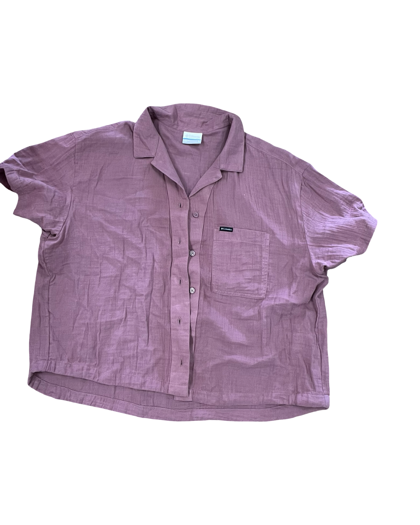 Blouse Ss By Columbia In Purple, Size:L