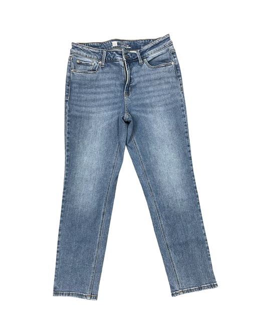 Jeans Straight By Time And Tru In Blue Denim, Size:12