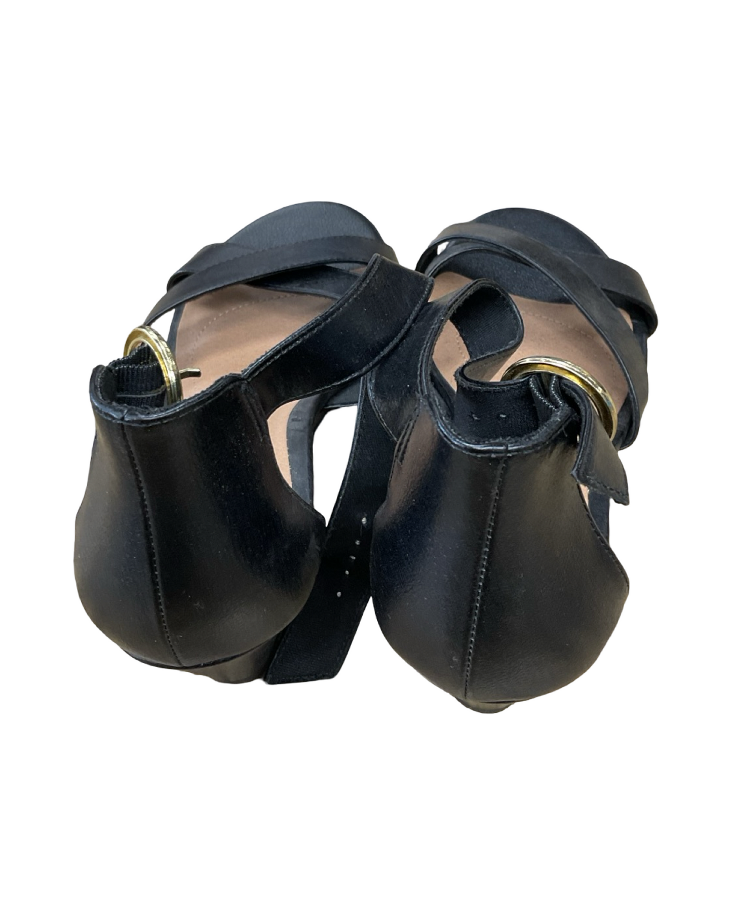 Sandals Heels Block By Dexflex In Black, Size:8