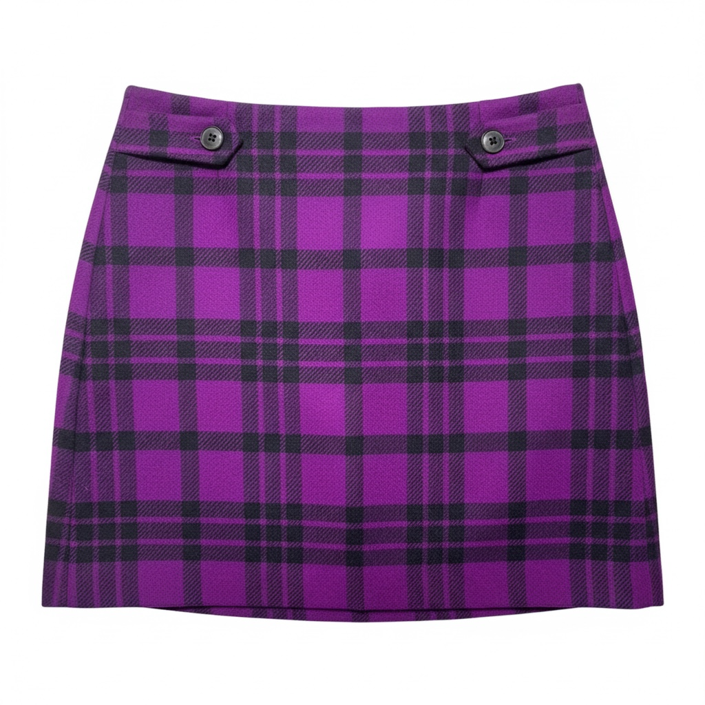 Mini Skirt By Hobbs In Plaid Pattern, Size: 8