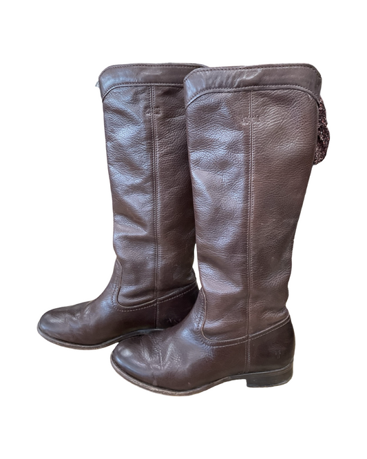 Boots Designer By Frye In Brown, Size:7.5