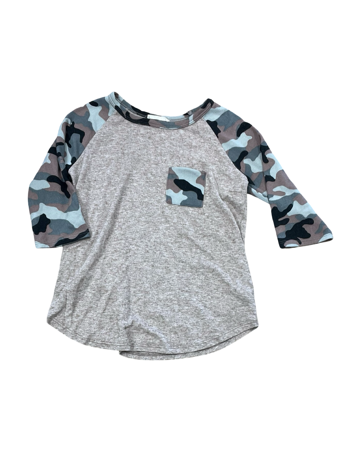 Top 3/4 Sleeve By Clothes Mentor In Tan, Size:M
