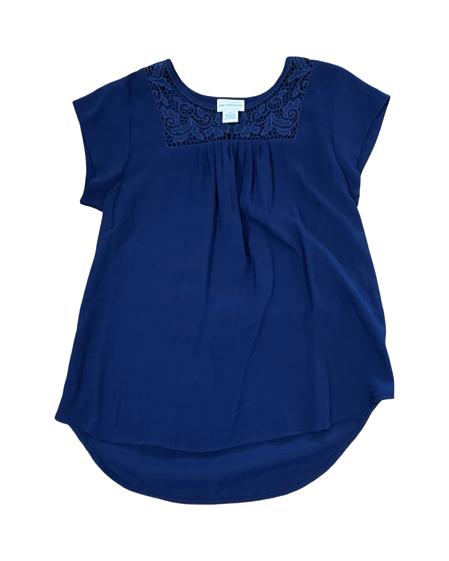 Top Ss By Liz Claiborne In Navy, Size:S