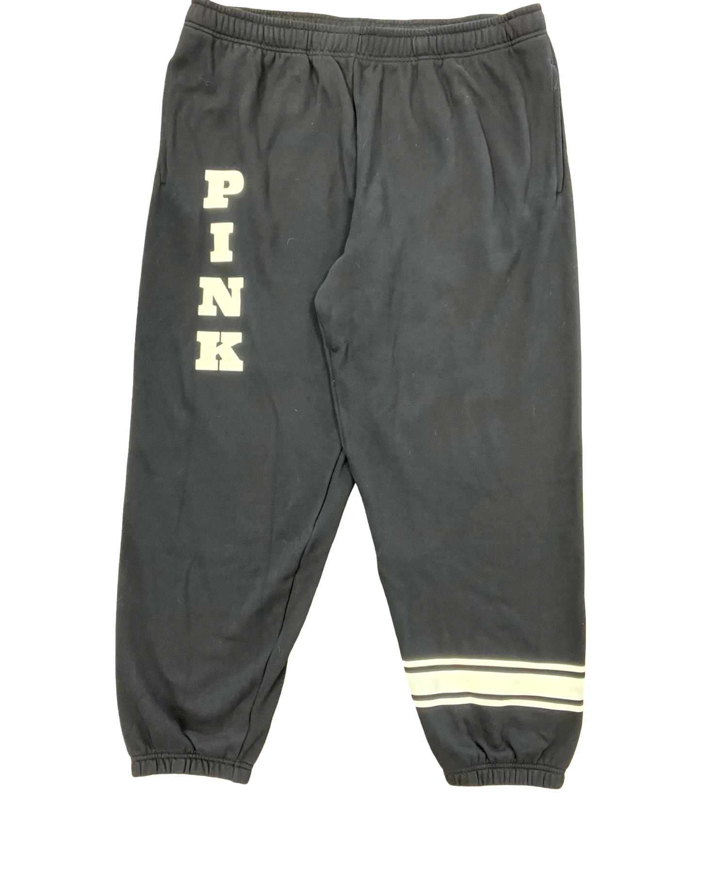 Lounge Set Pants By Pink In Black & Cream, Size:1X
