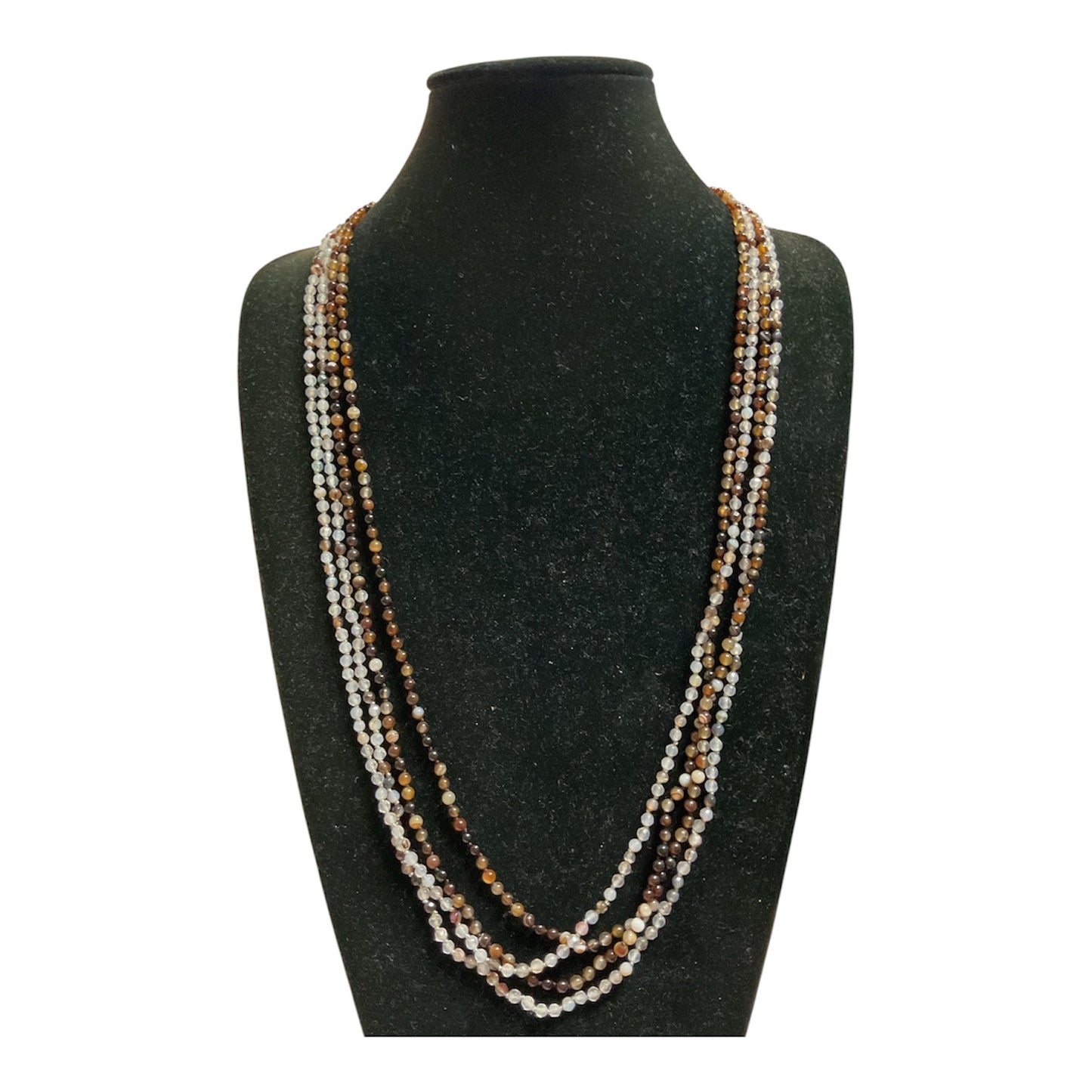 Necklace Other By Cmc In Brown & White, Size:02 Piece Set