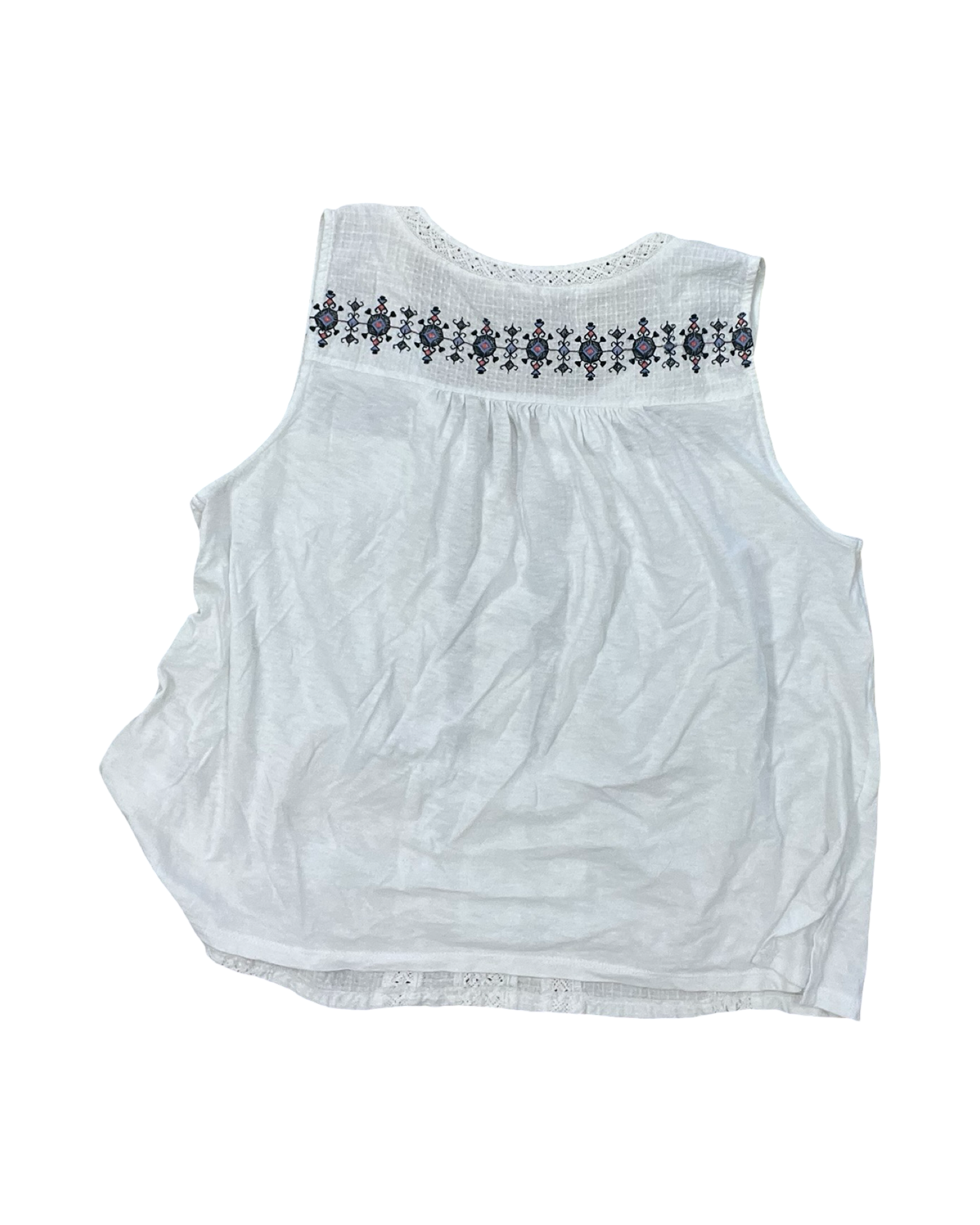 Top Sleeveless By Lucky Brand In White, Size:L