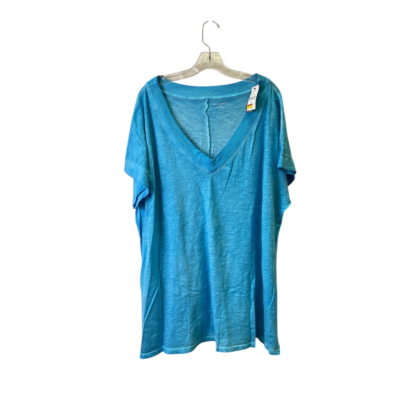Top Ss Basic By Lane Bryant In Aqua, Size:2X