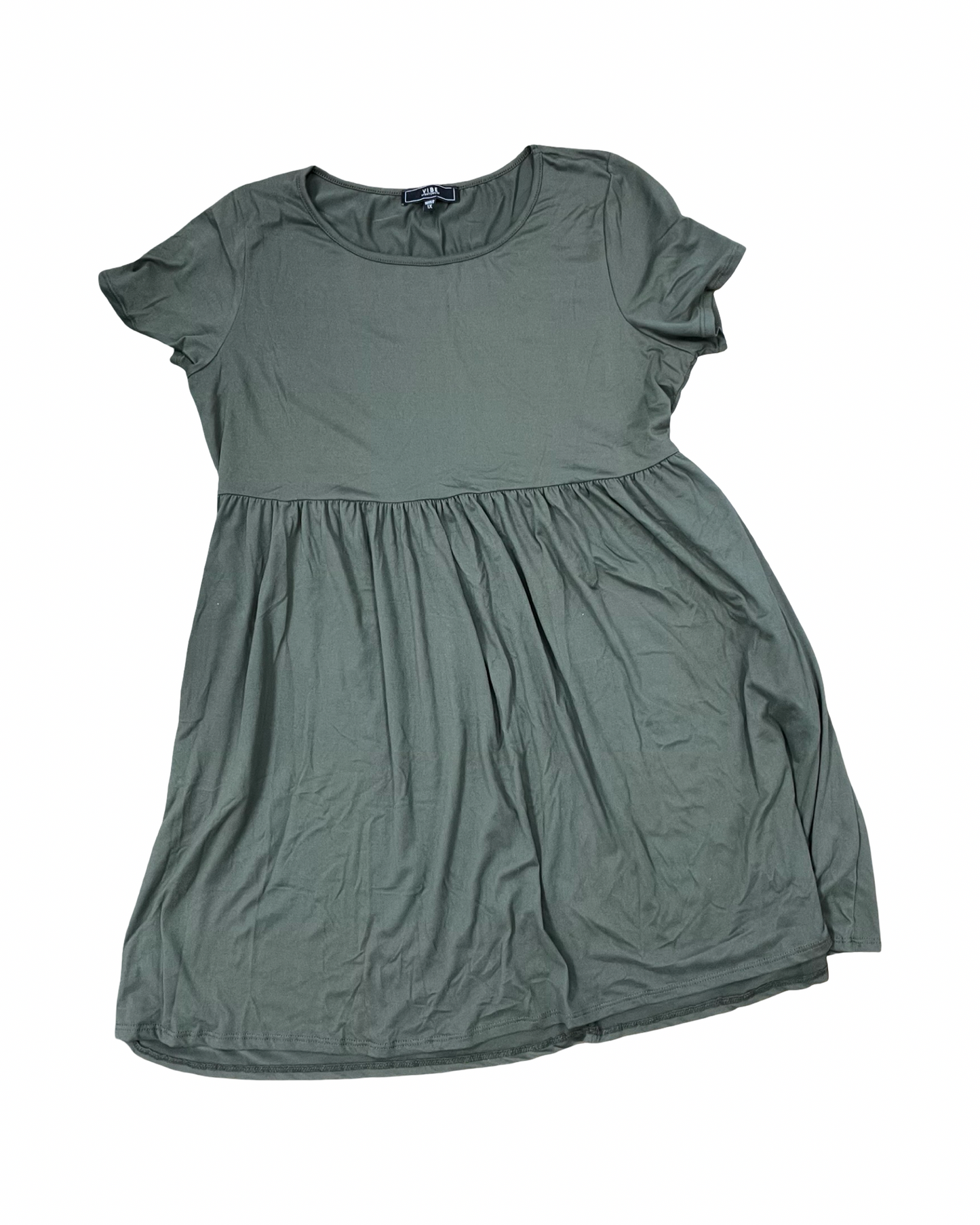 Dress Casual Midi By Vibe In Green, Size:1X