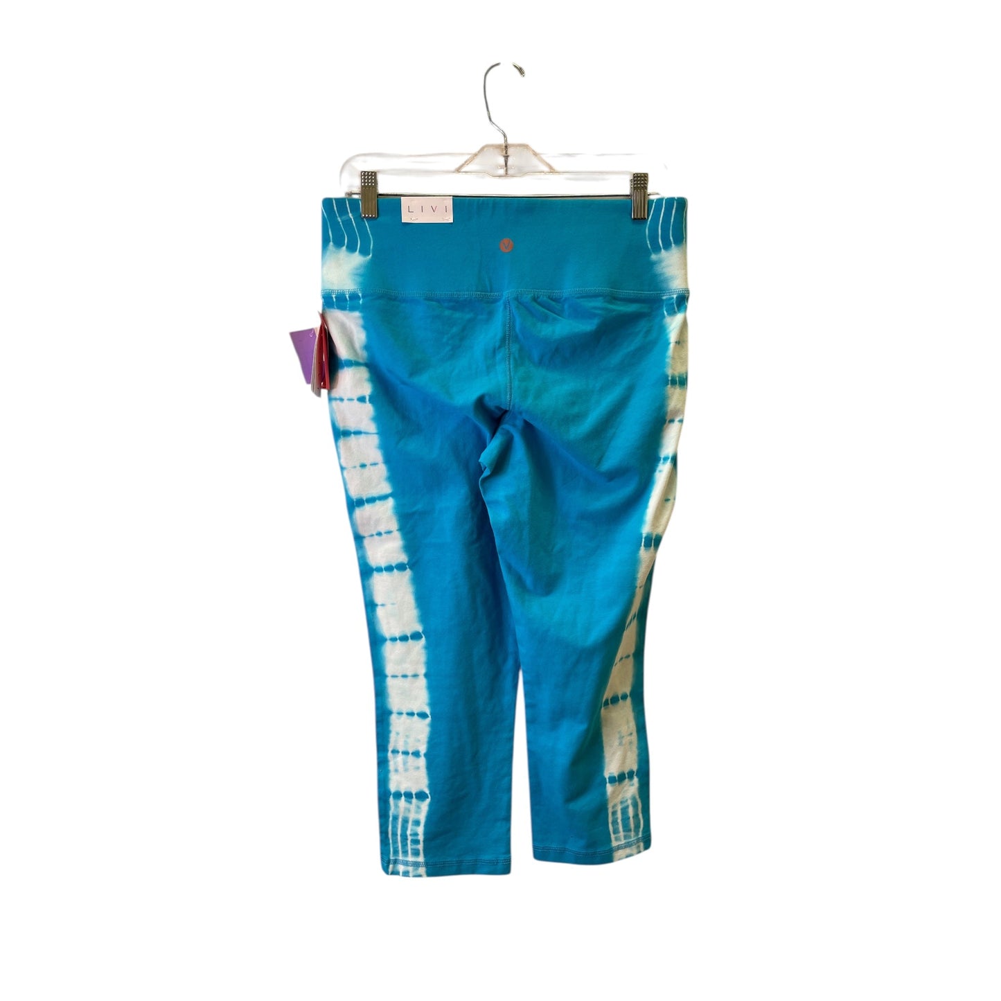 Athletic Capris By Livi Active In Aqua, Size:1X