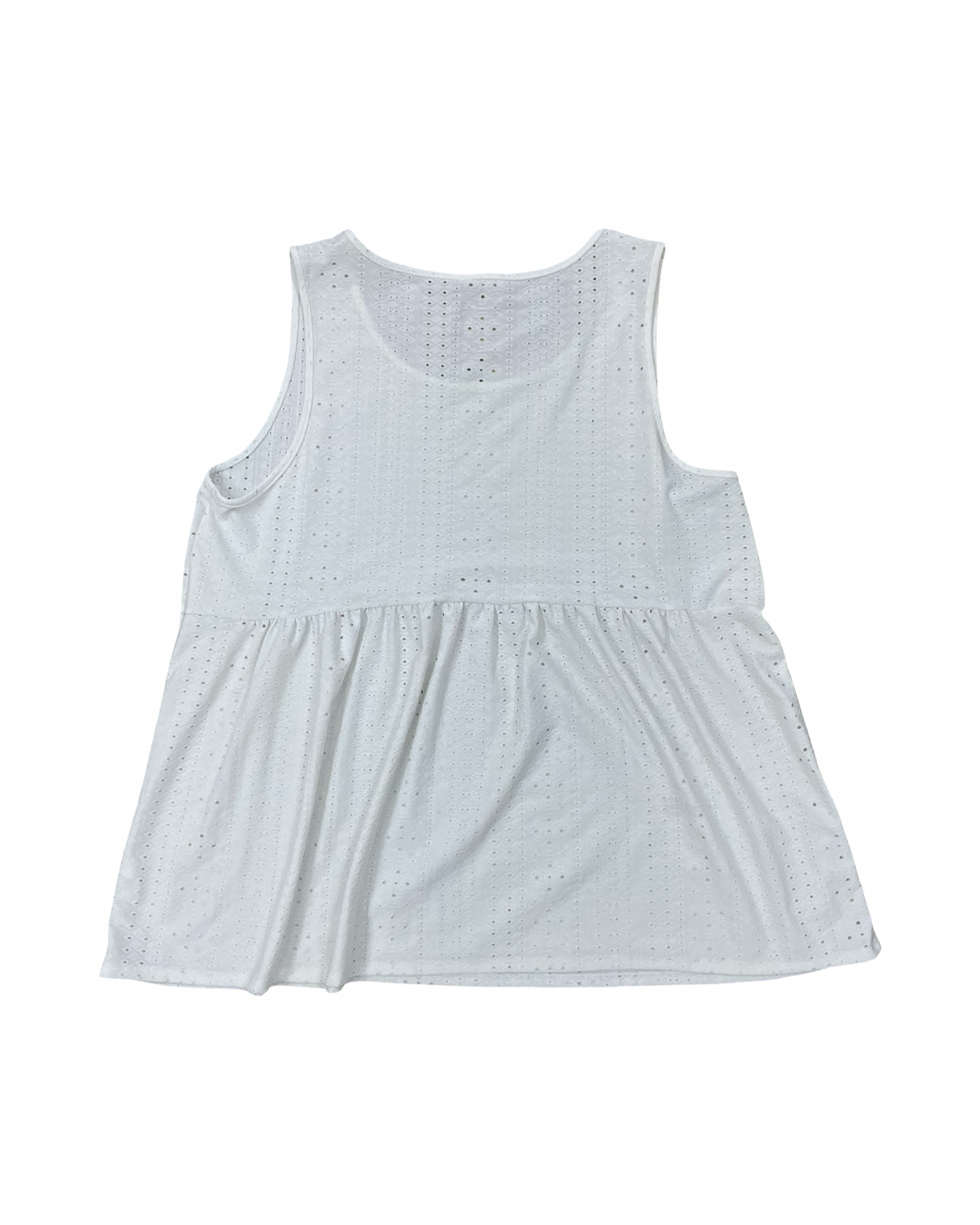 Top Sleeveless By Chicsoul In White, Size:3X