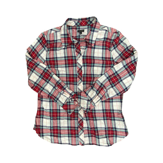 Top Ls By Talbots In Plaid Pattern, Size:L