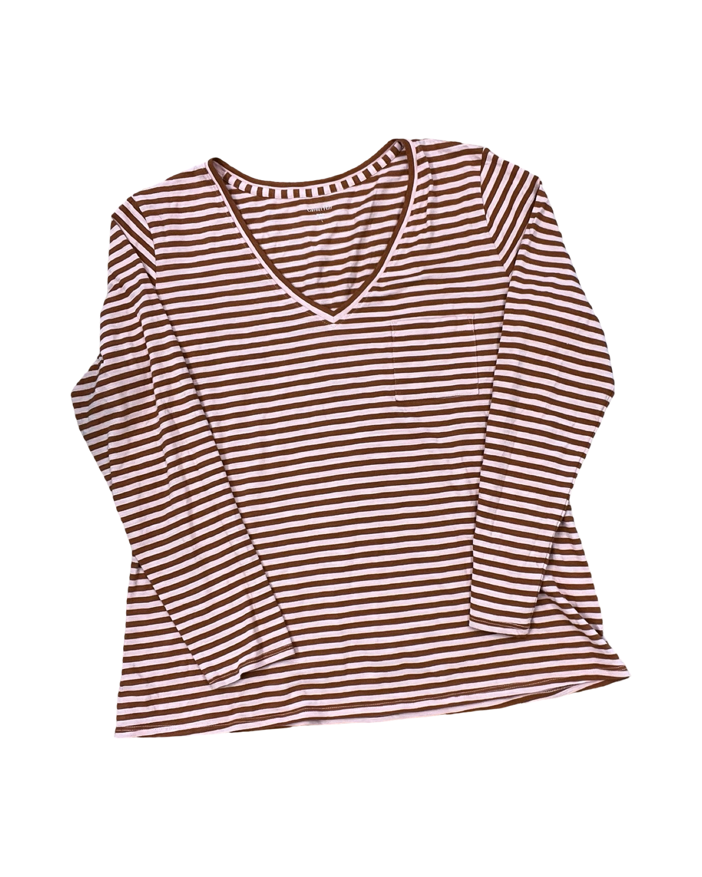 Top Ls By Garnet Hill In Orange & Tan, Size:L