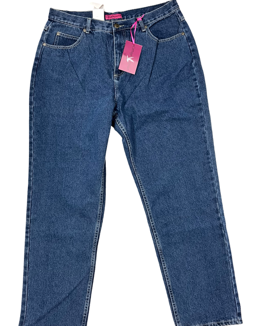 Jeans Straight By Clothes Mentor In Blue Denim, Size:16