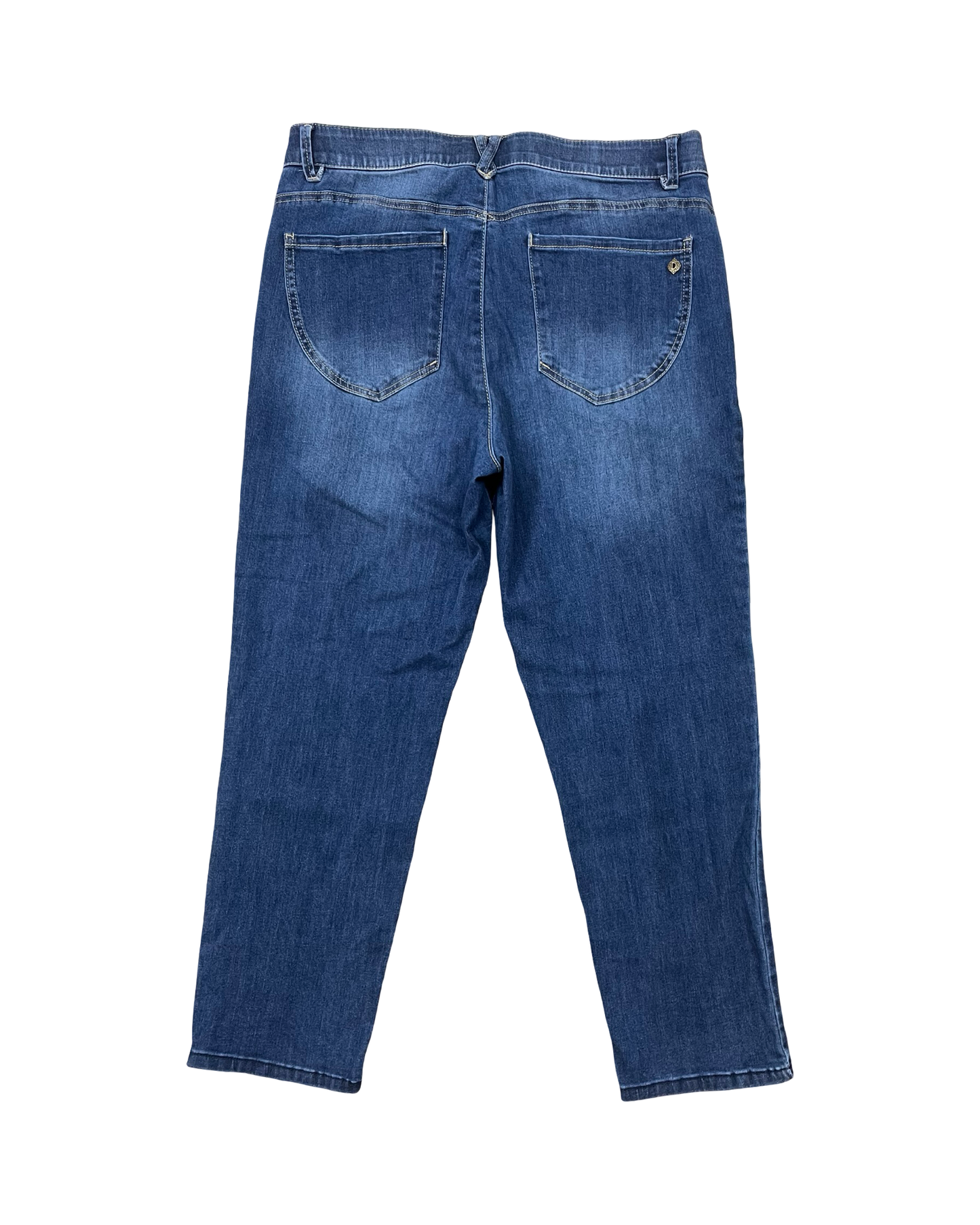Jeans Straight By Democracy In Blue Denim, Size:16