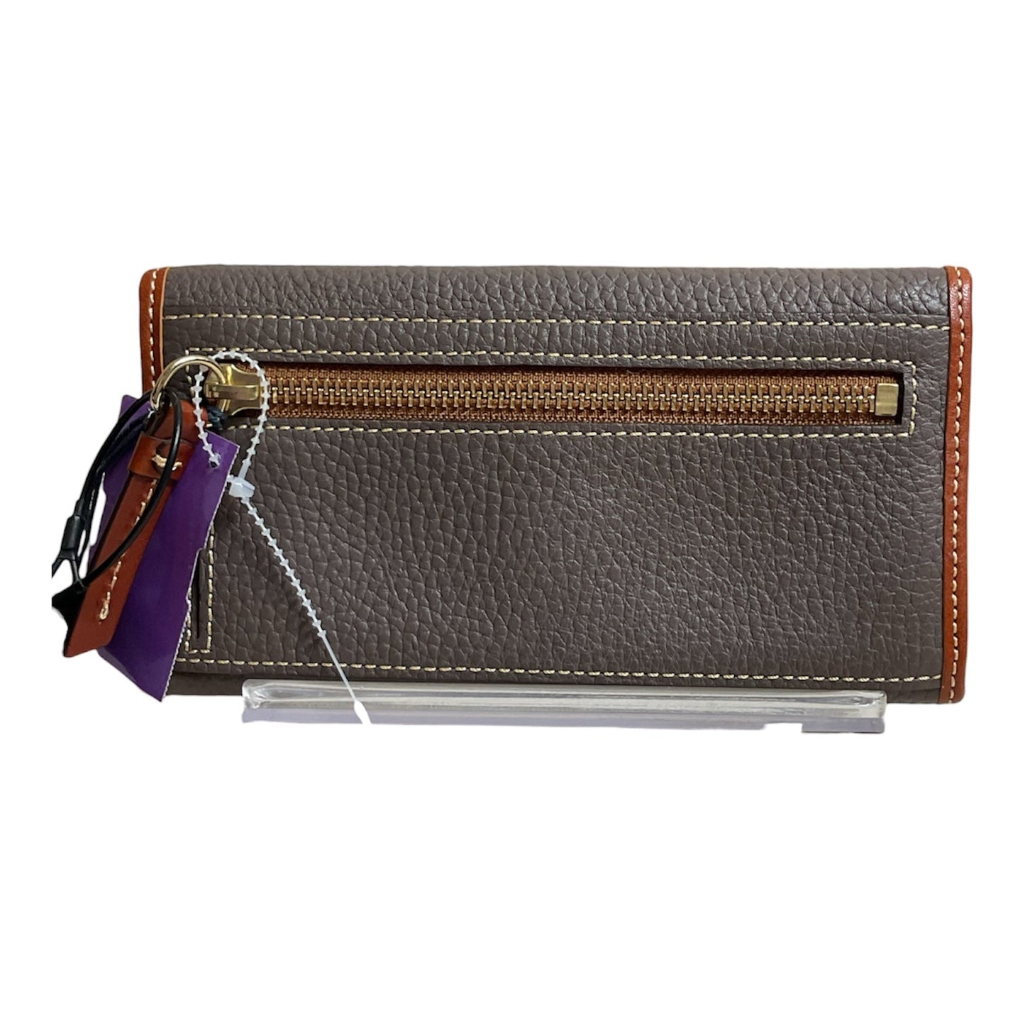 Wallet Designer By Dooney And Bourke In Grey & Tan, Size:Medium