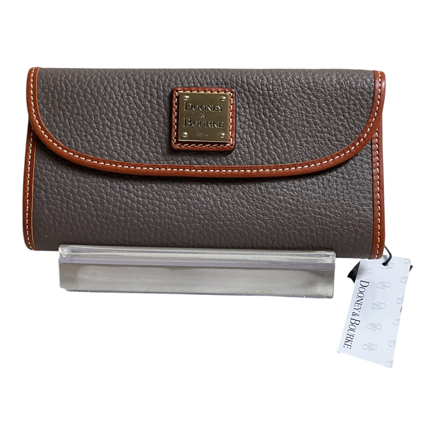 Wallet Designer By Dooney And Bourke In Grey & Tan, Size:Medium