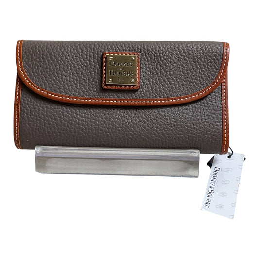 Wallet Designer By Dooney And Bourke In Grey & Tan, Size:Medium