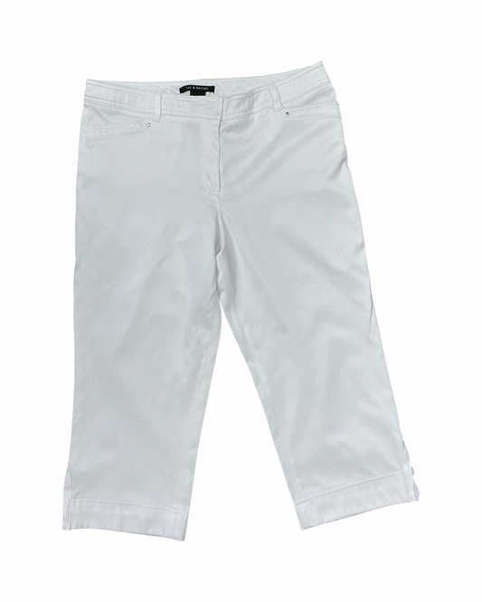 Pants Cropped By Zac And Rachel In White, Size:12