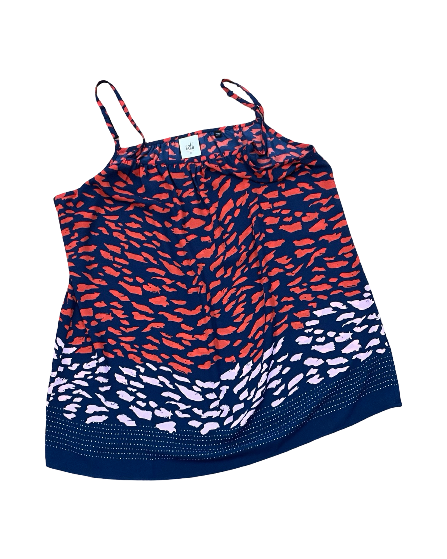 Top Sleeveless By Cabi In Blue & Red, Size:M